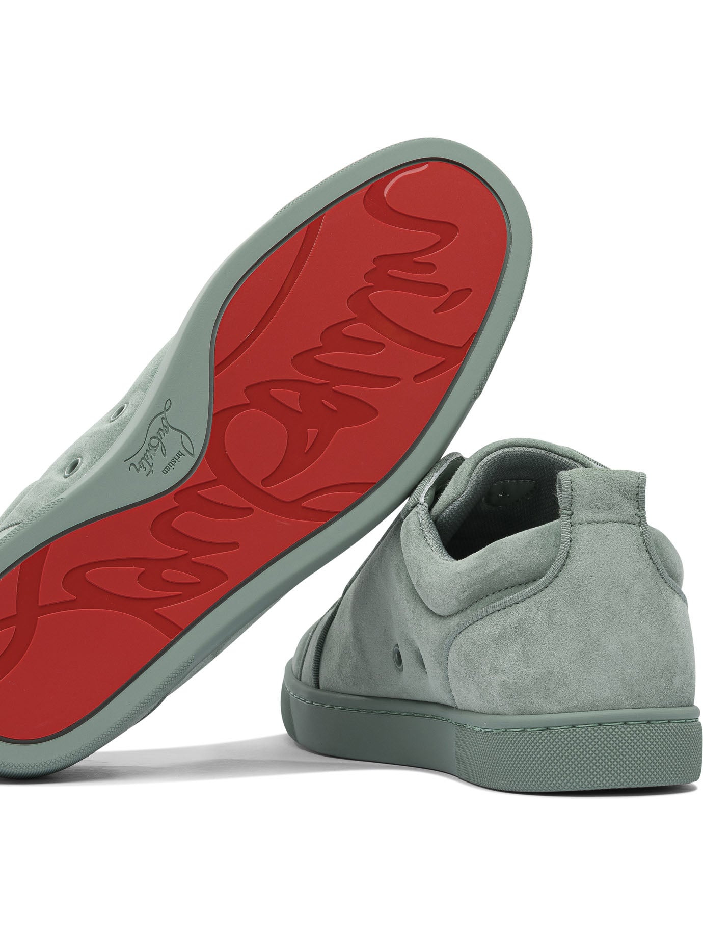Christian Louboutin Louis Junior Orlato Flat Veau Velours Ds/gg - 5