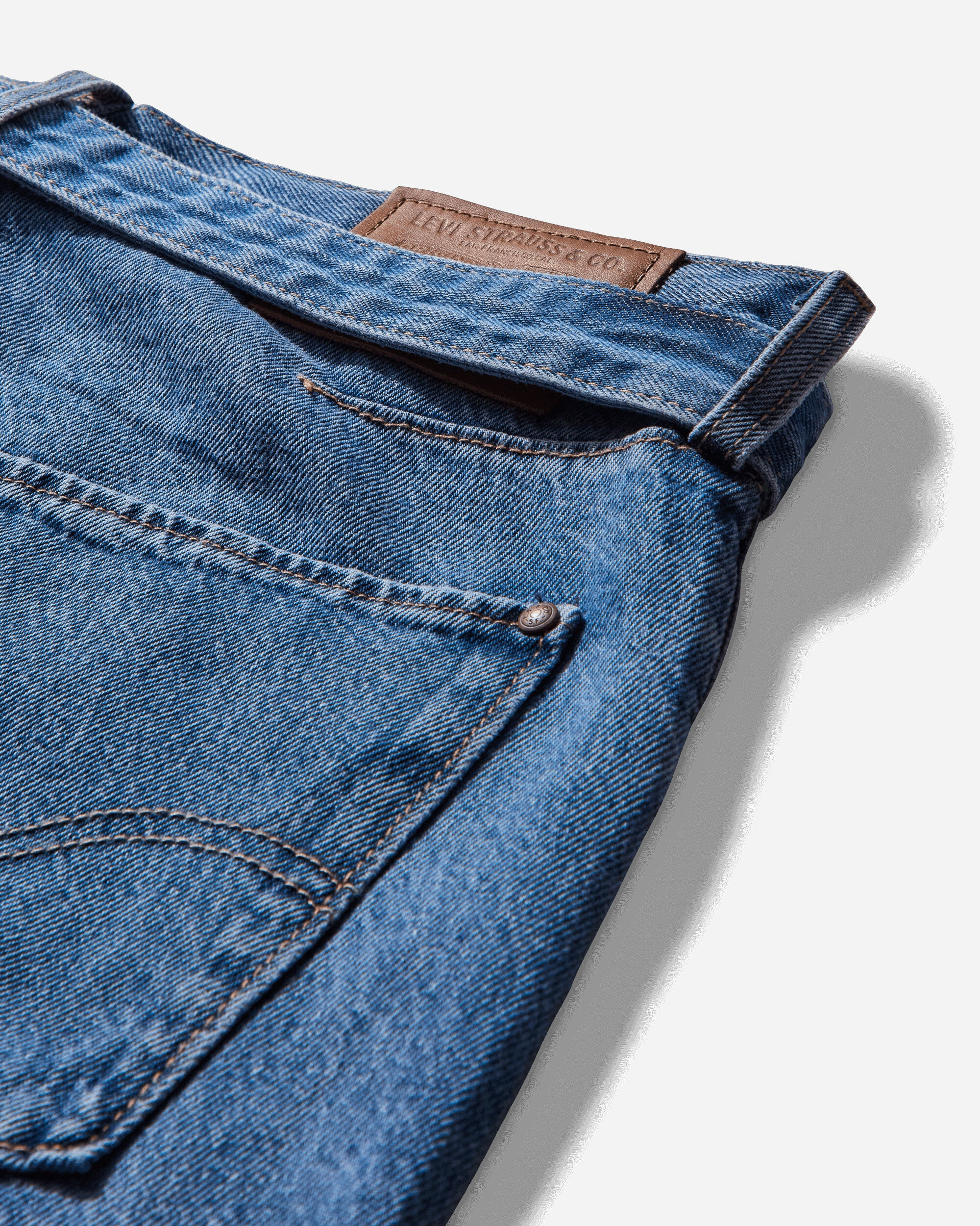 Men's Twisted Baggy Jeans Blue - 4