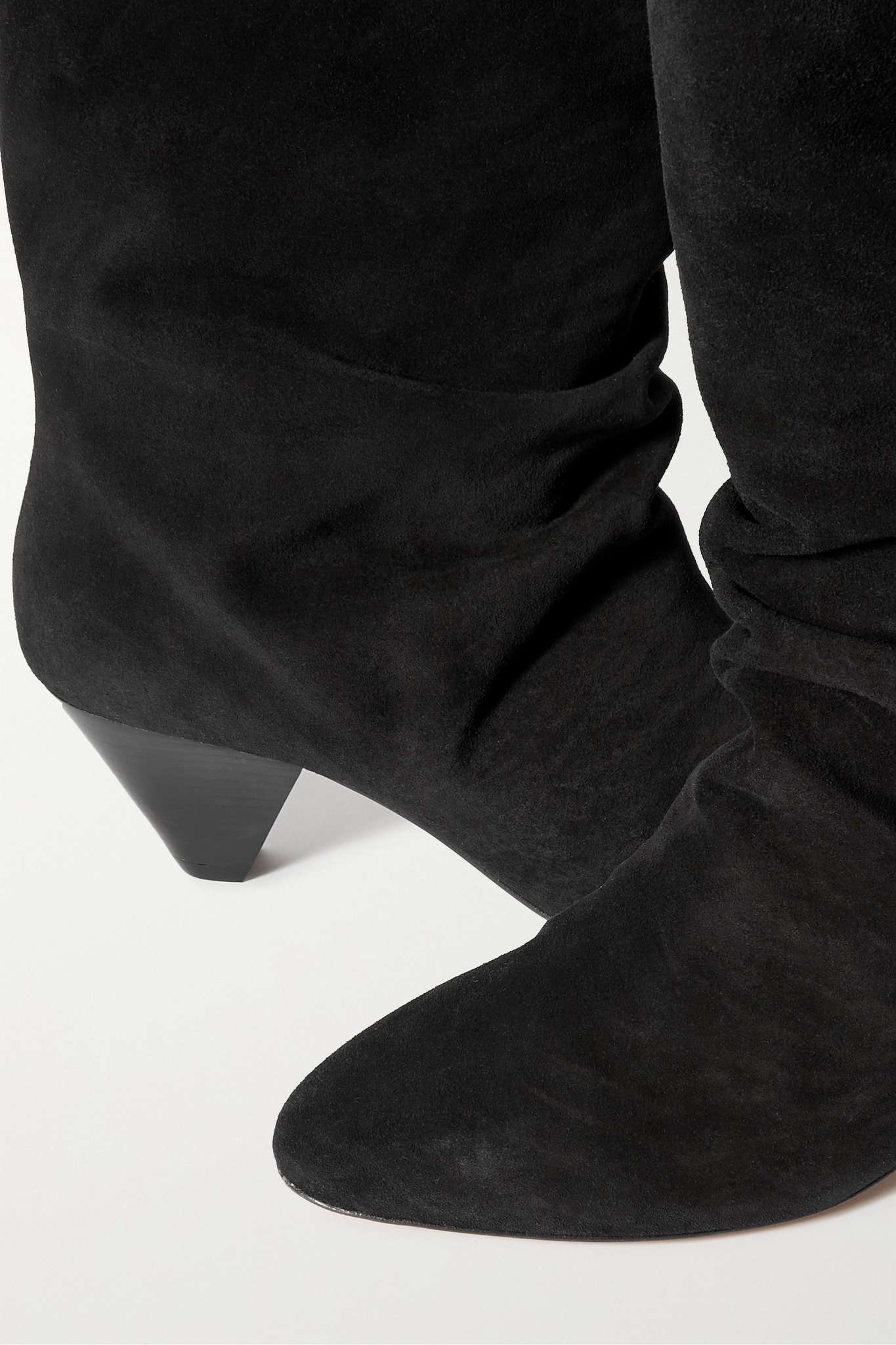 Reachi gathered suede ankle boots - 4