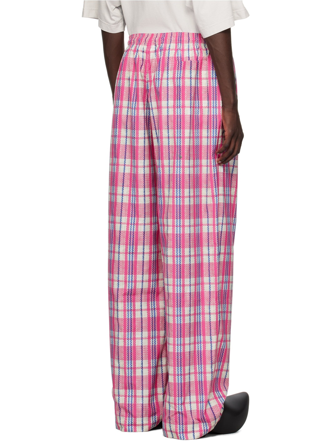 Pink Check Sweatpants - 3