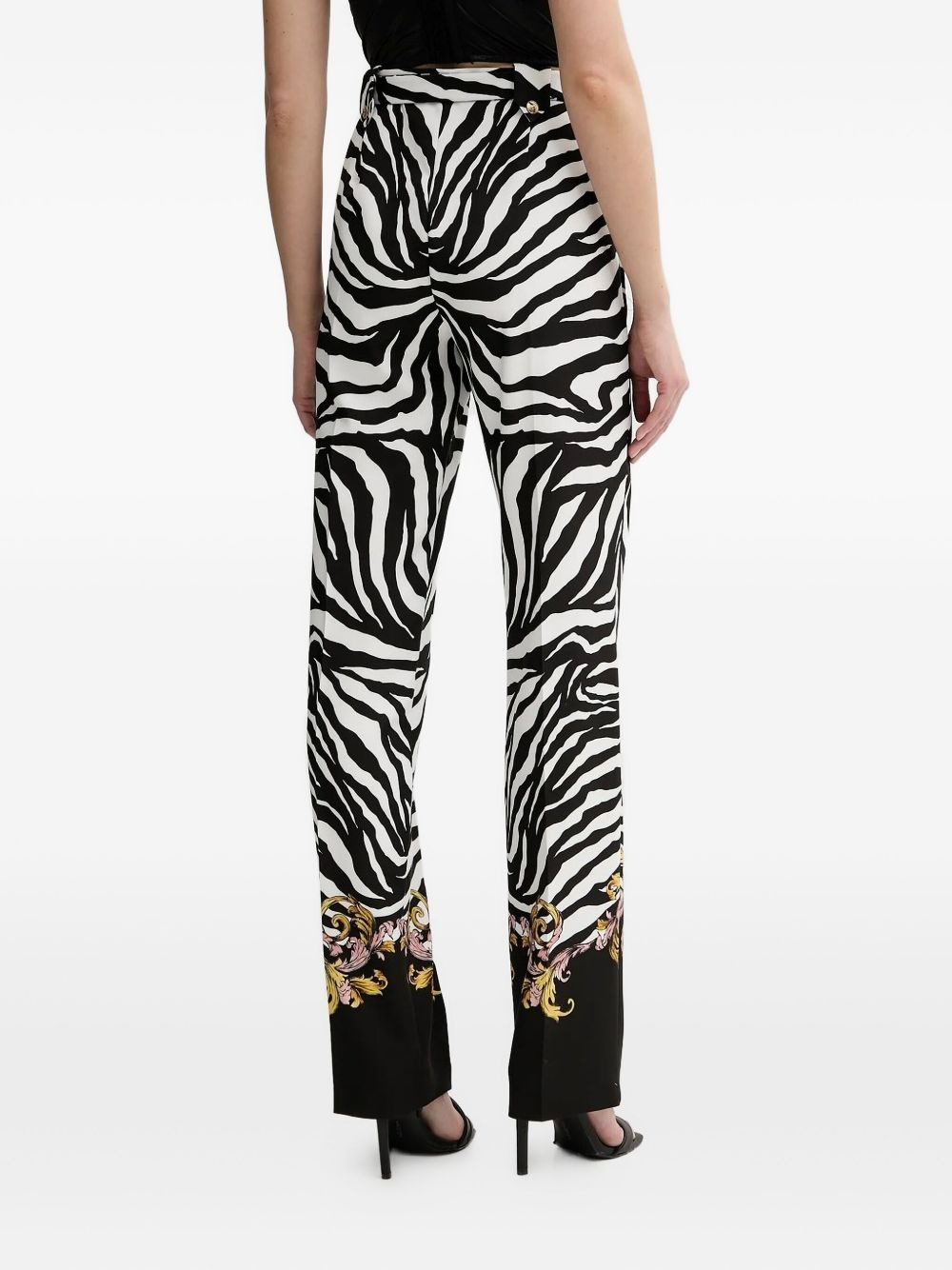 zebra-print trousers - 2