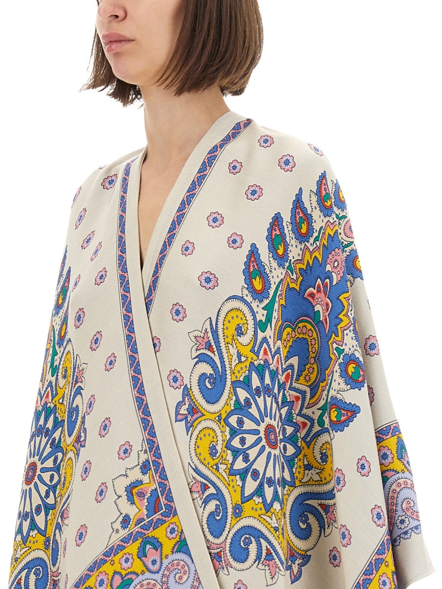 Etro Women Cape With Daisies - 2