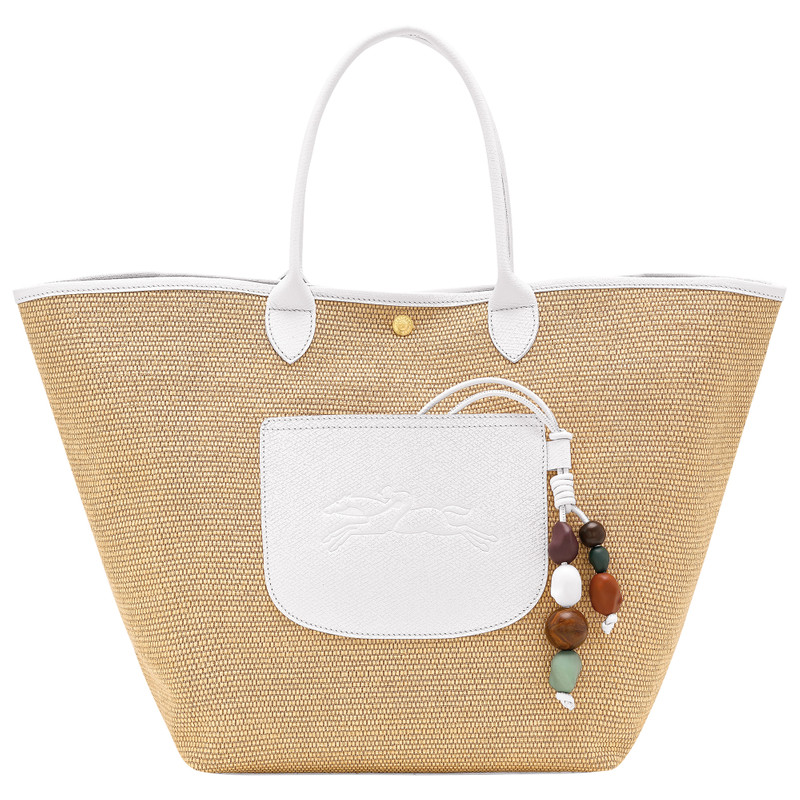 Le Pliage Collection M Basket bag White - Canvas 1