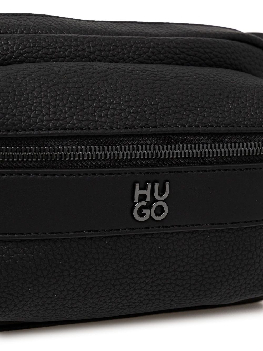 Quantic zip-fastening logo-plaque shoulder bag - 4
