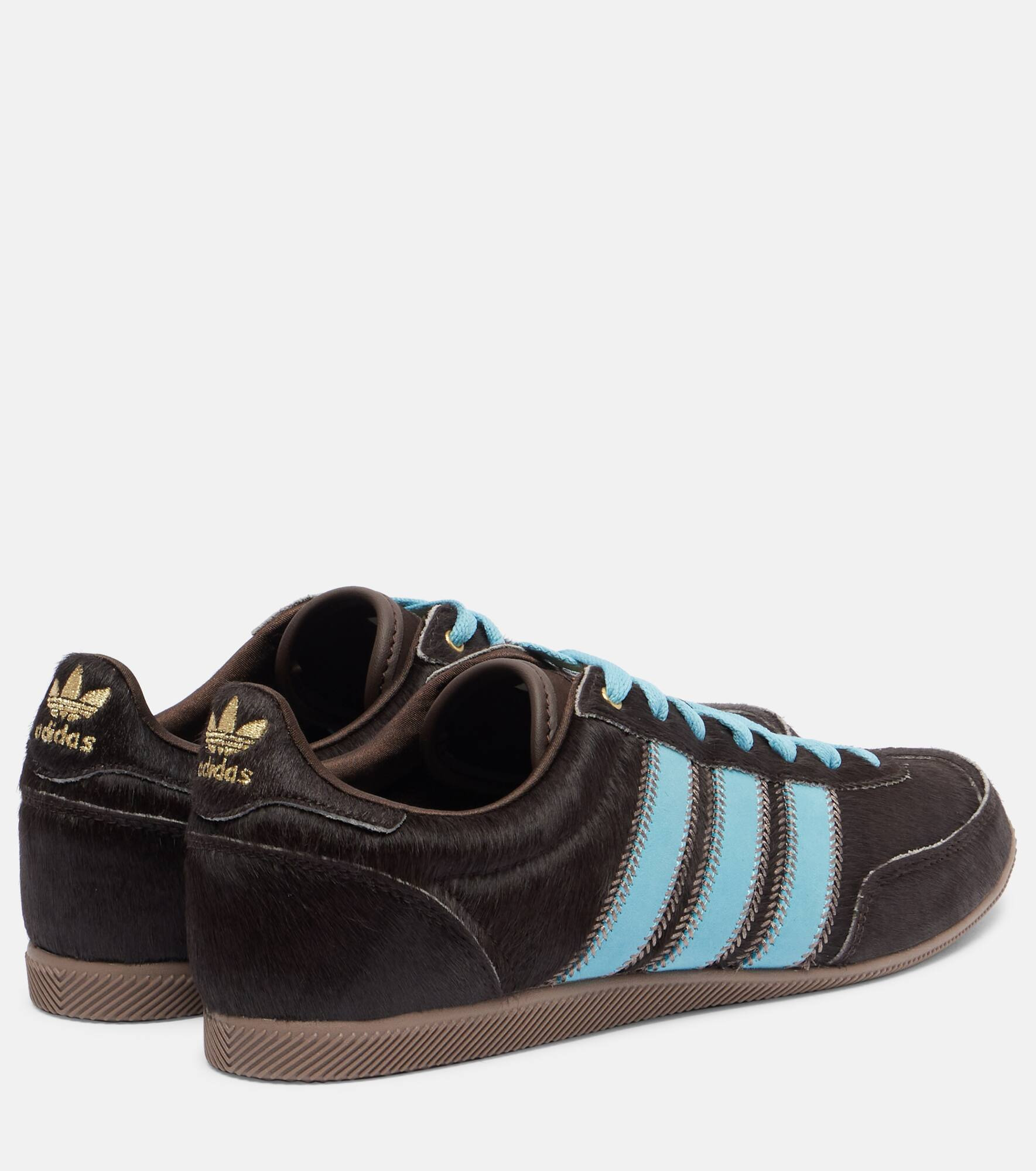 Japan leather-trimmed pony hair sneakers - 2