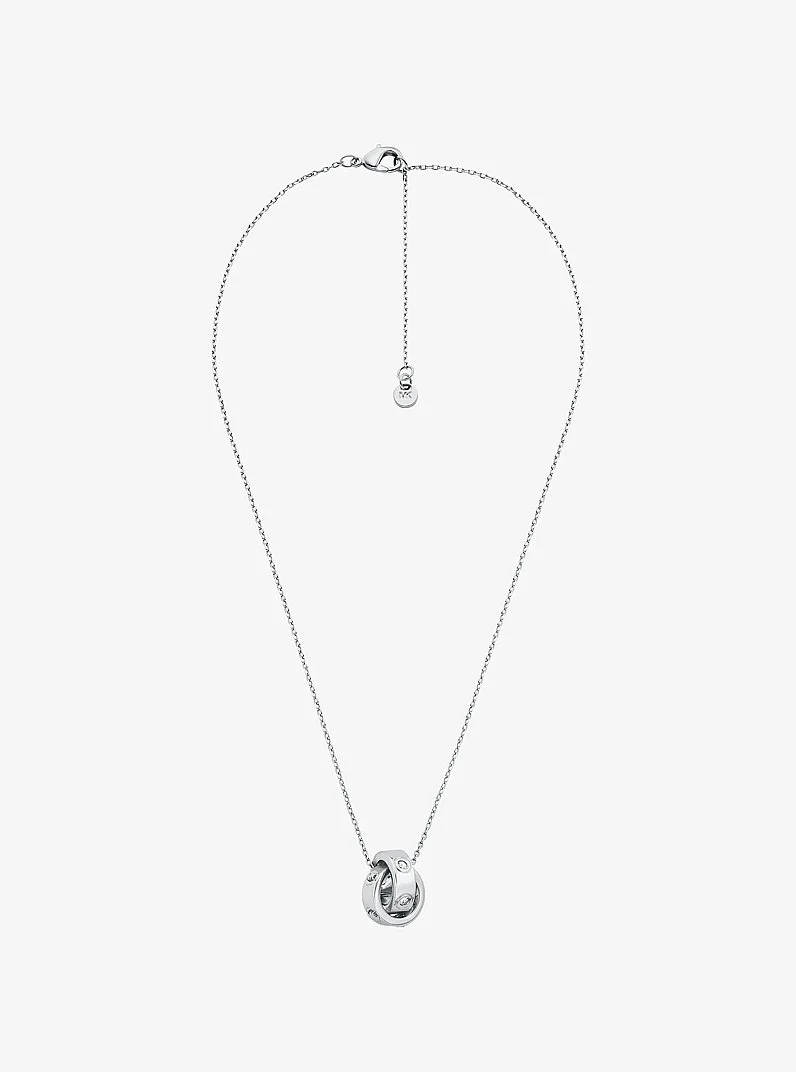 Logo and Cubic Zirconia Necklace - 1