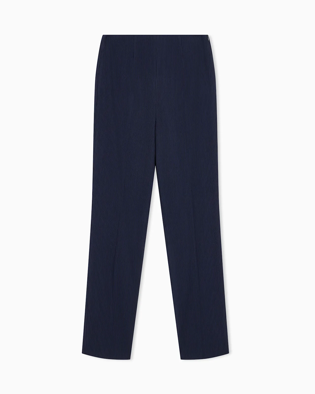 STRAIGHT-CUT TROUSERS IN VIRGIN WOOL WITH A SIDE ZIPPER - 1
