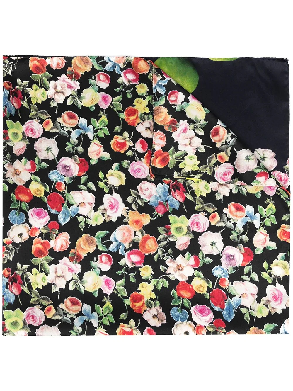 floral-print silk scarf - 1