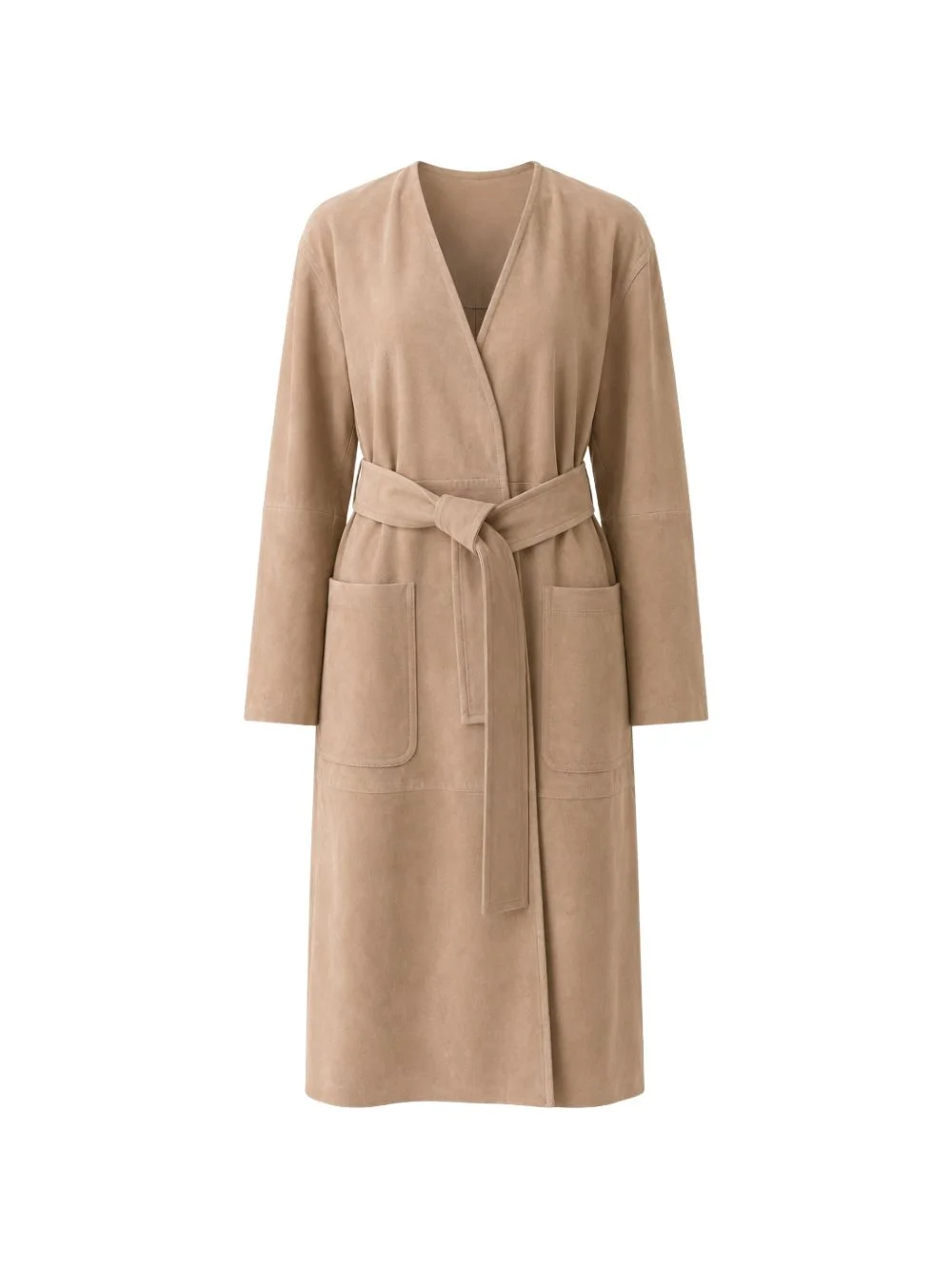 belted wrap coat - 1