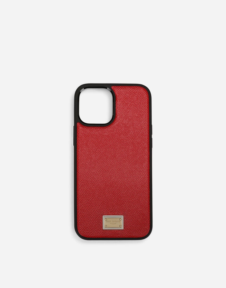 Dauphine calfskin iPhone 12 Pro cover with plate - 1