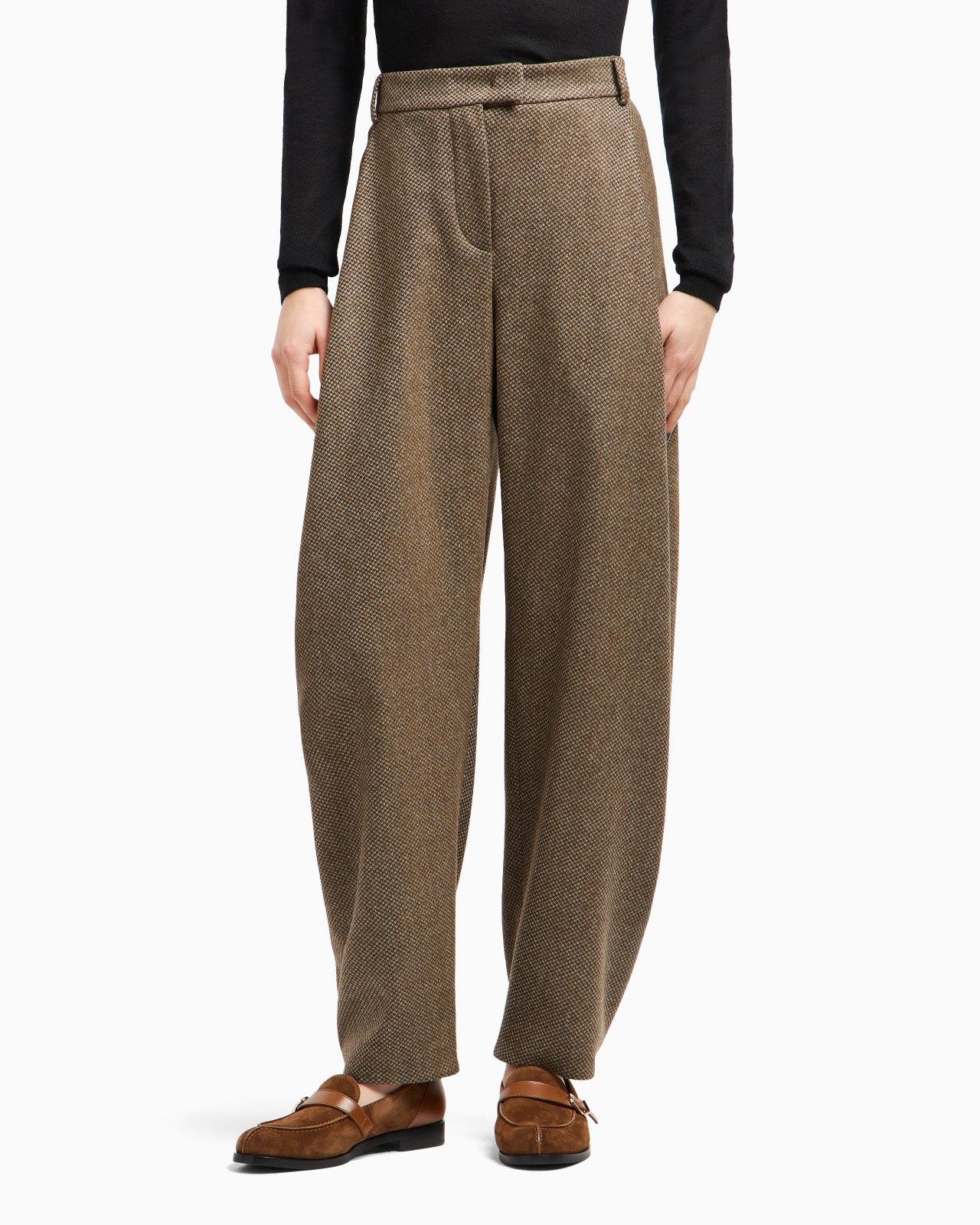 RELAXED-FIT VIRGIN WOOL AND CASHMERE KNIT TROUSERS - 4