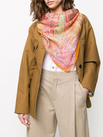 Etro paisley-print silk scarf outlook