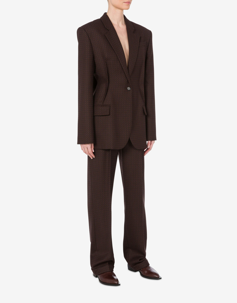 Moschino JACKET IN JACQUARD WOOL PEACE outlook