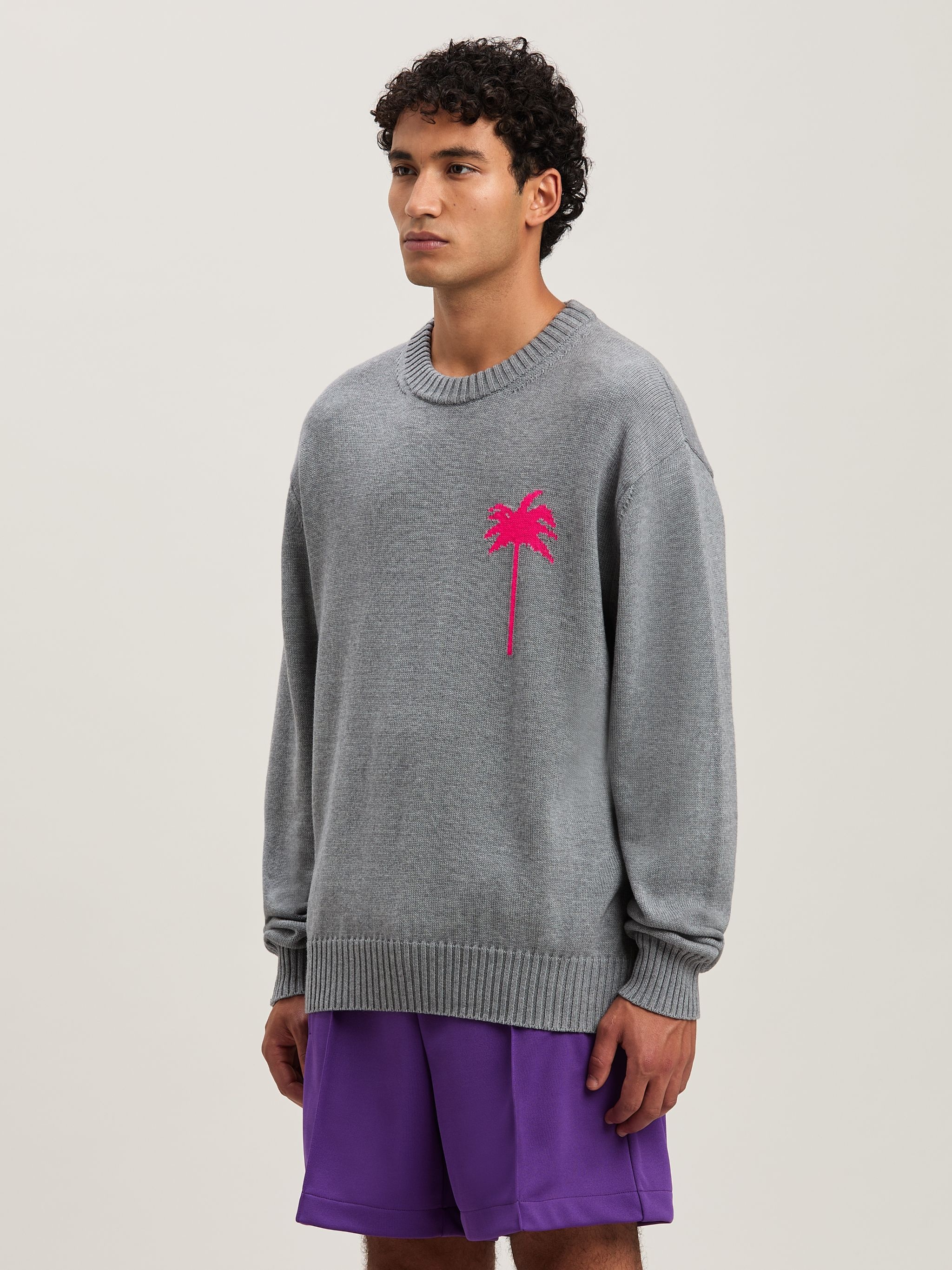 Palm Inlay knit jacket - 4