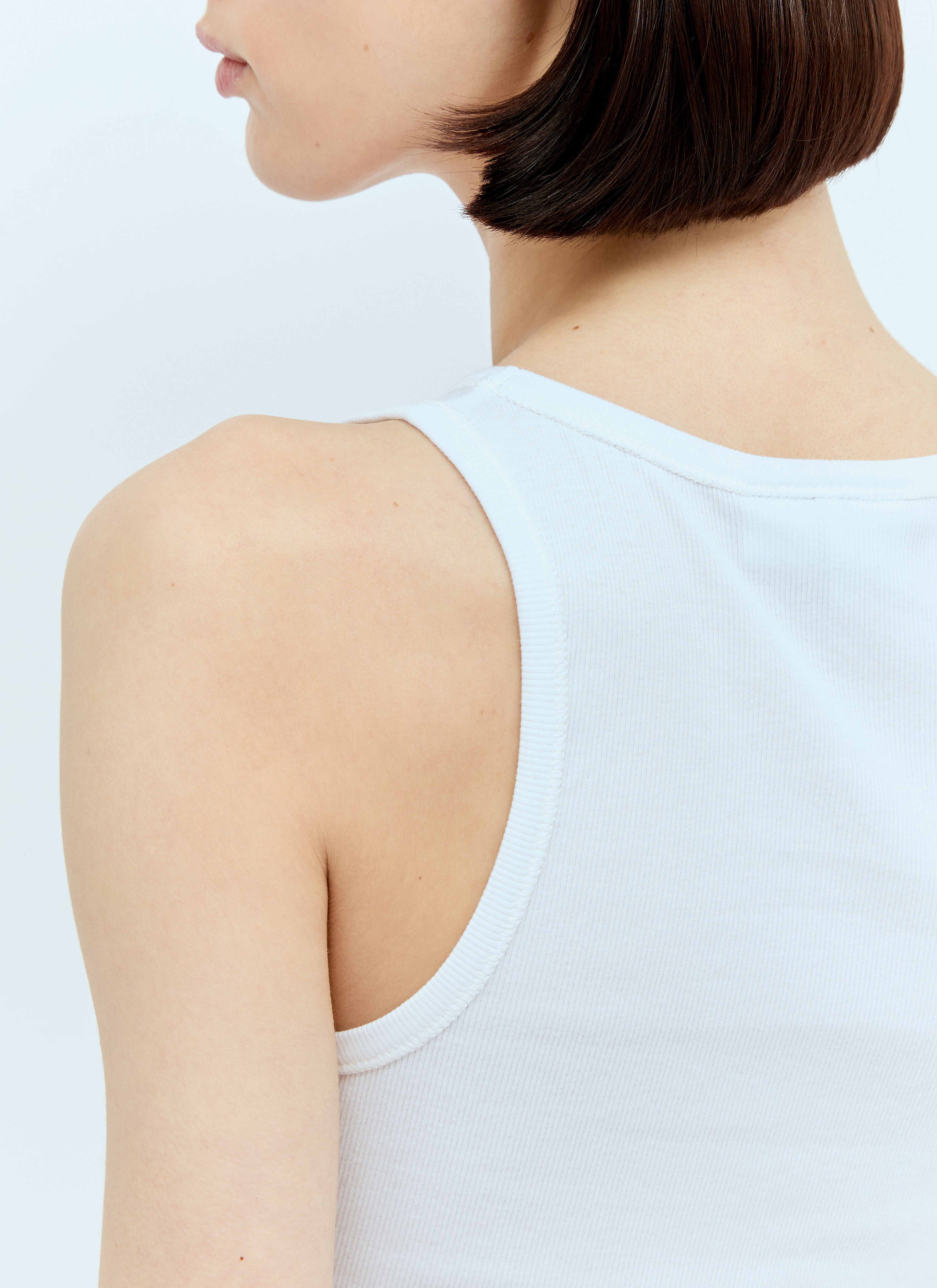 Ganni Women Soft Cotton Rib Tank Top - 5