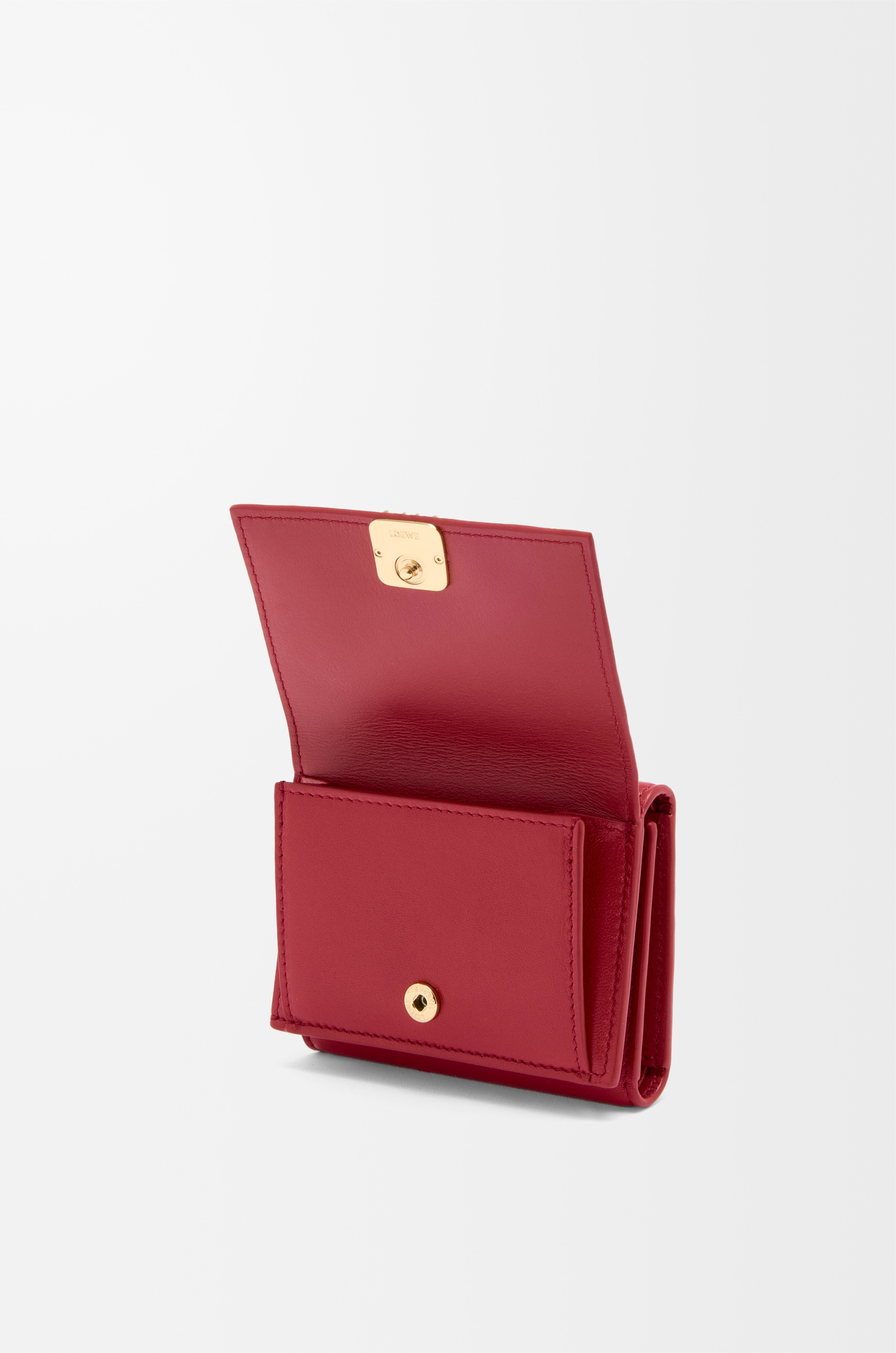 Puffer Anagram trifold wallet in shiny nappa calfskin - 3