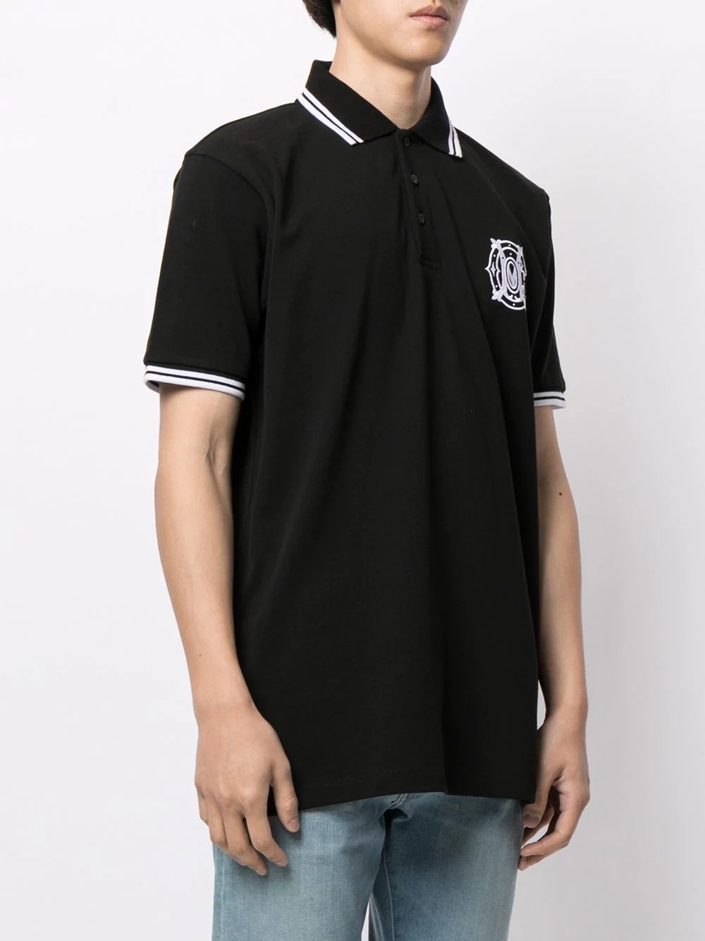 embroidered-logo polo shirt - 3