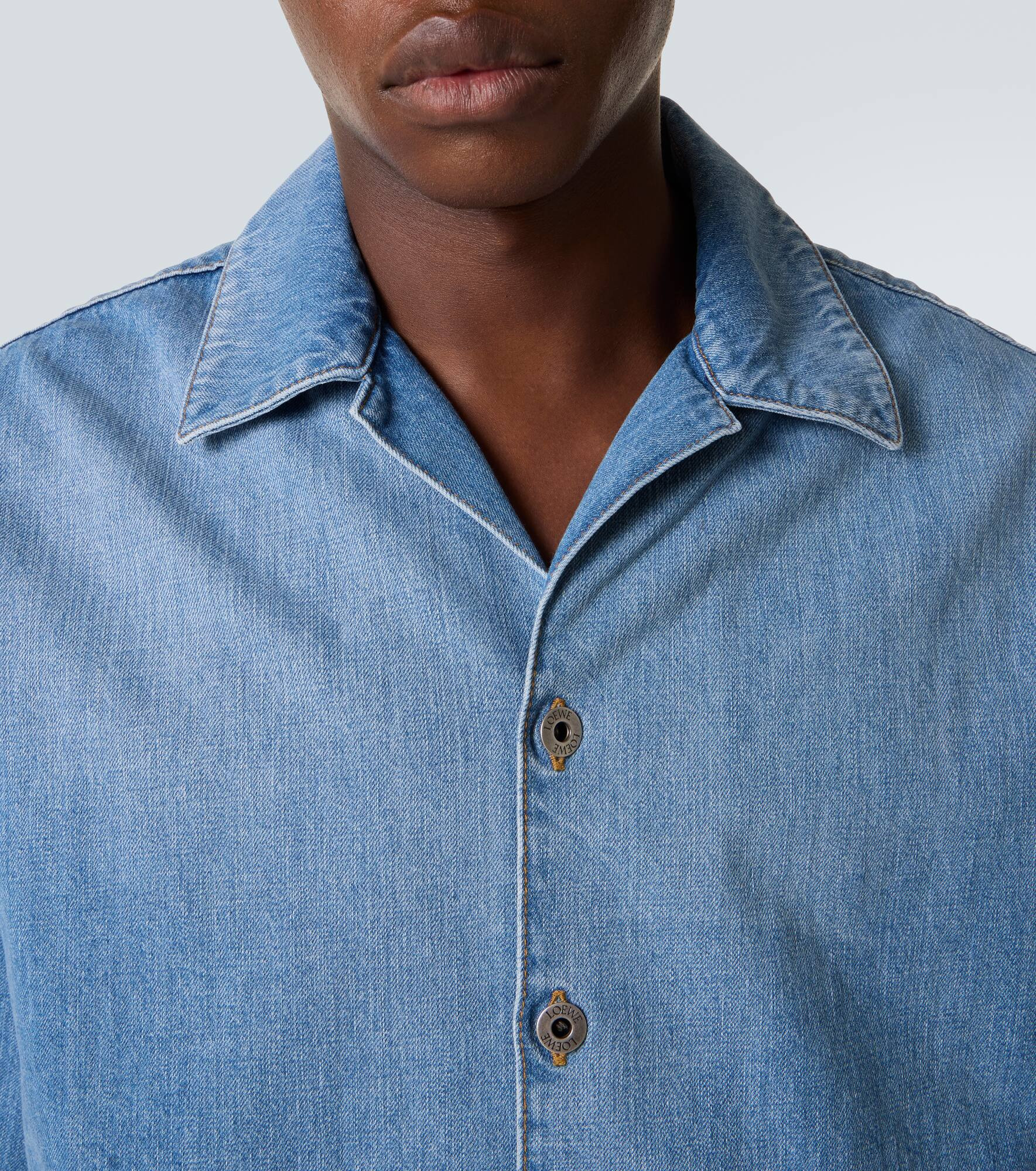 Anagram denim bowling shirt - 6