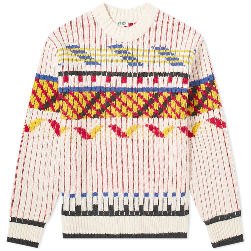 Kenzo Lambswool Peruvian Fair Isle Knit - 1