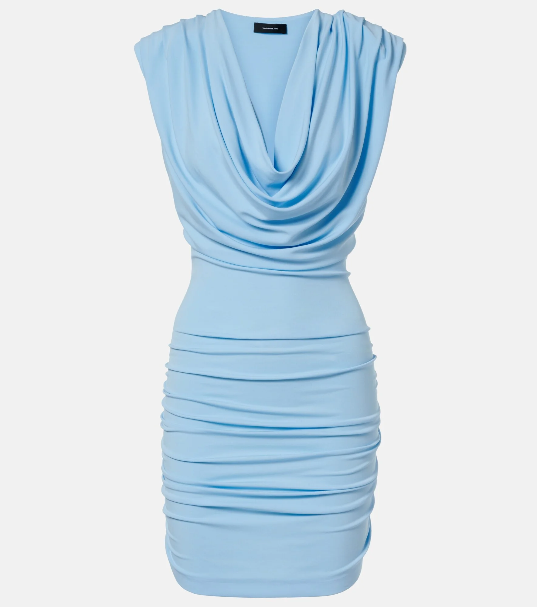 Draped jersey minidress - 1