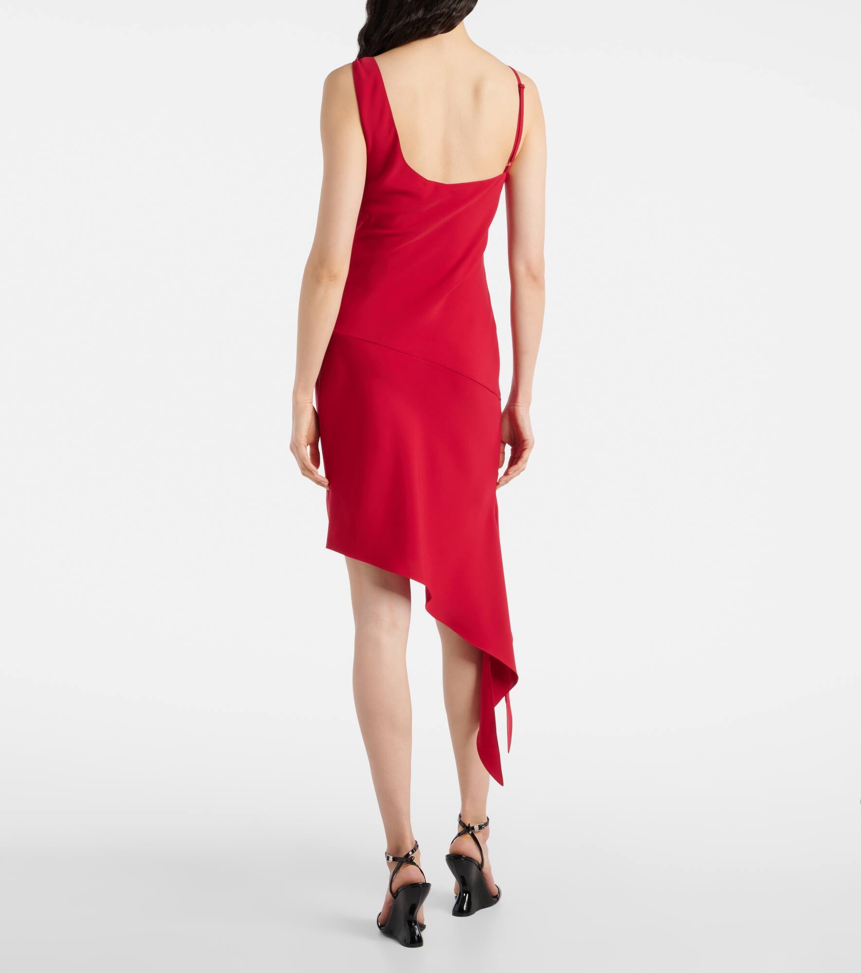Scarf-detail asymmetric minidress - 3