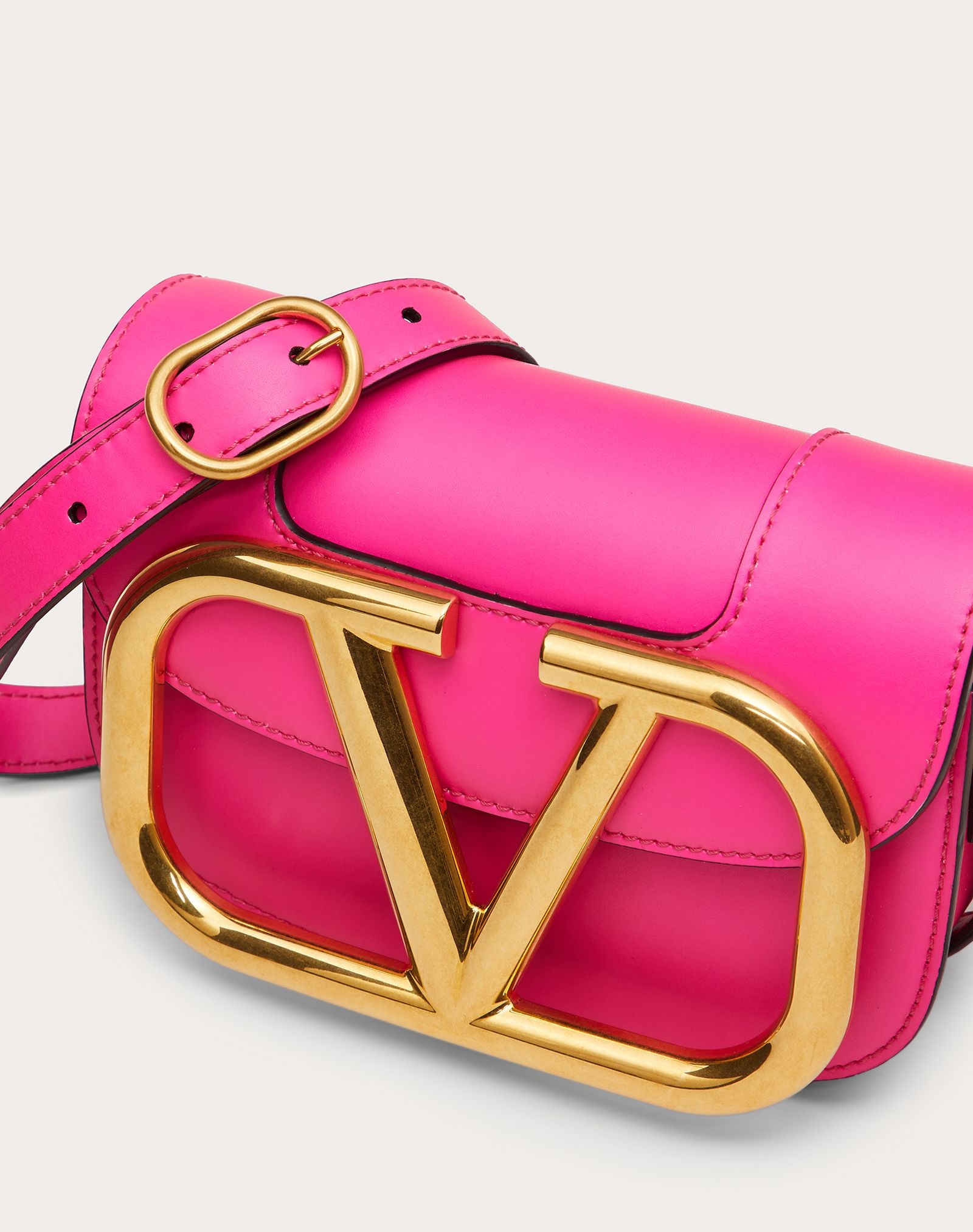 Small Supervee Neon Calfskin Crossbody Bag - 5