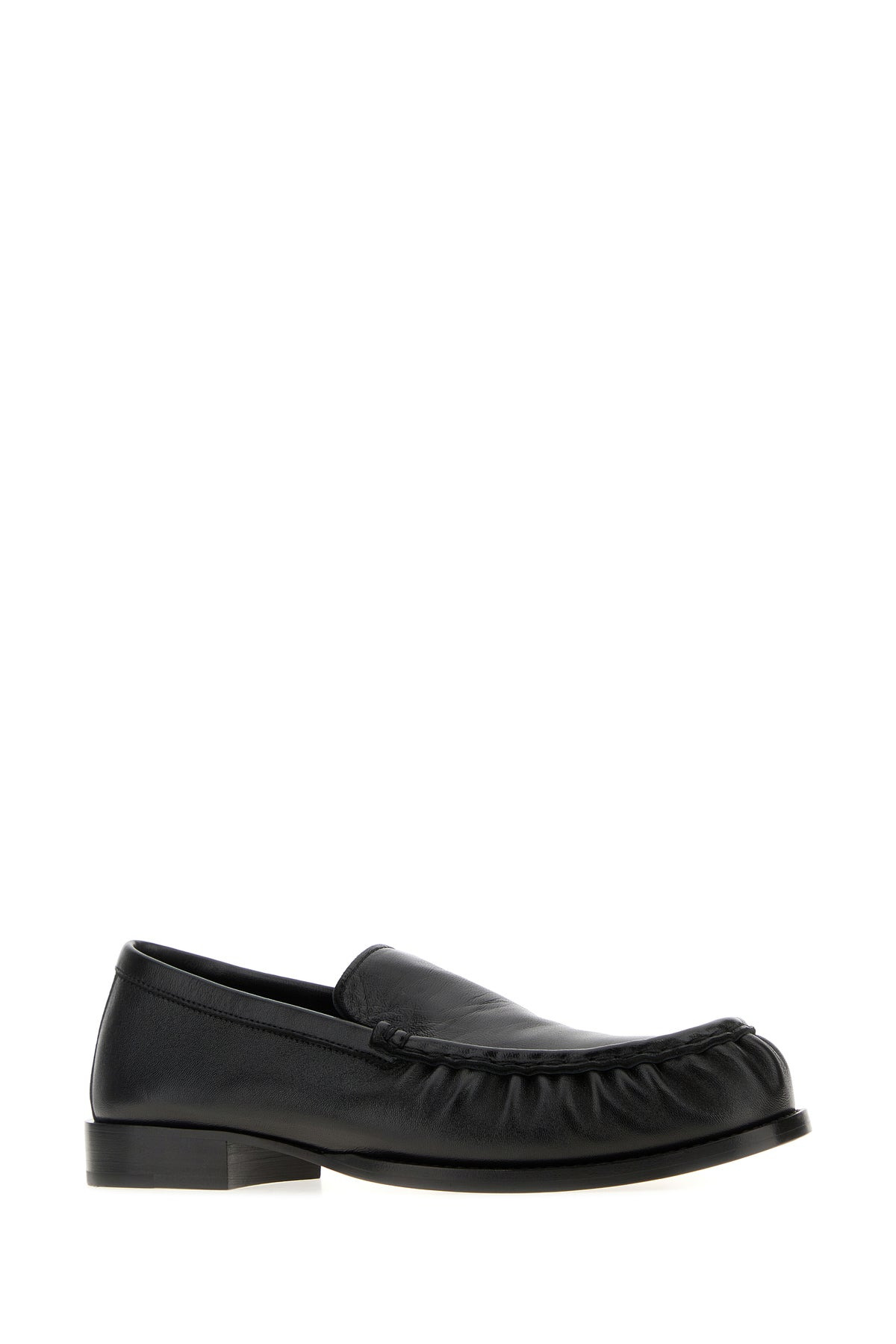 Black leather loafers - 2