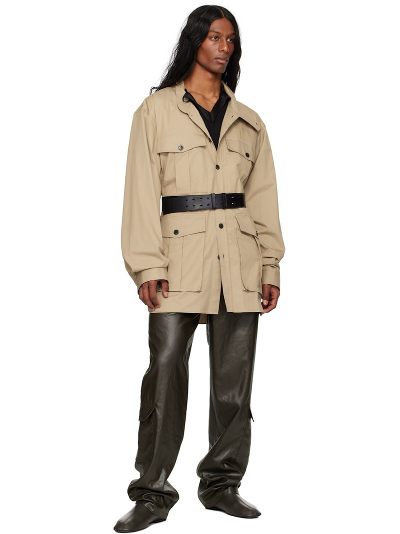 Dries Van Noten Brown Crêpe Cargo Pants outlook