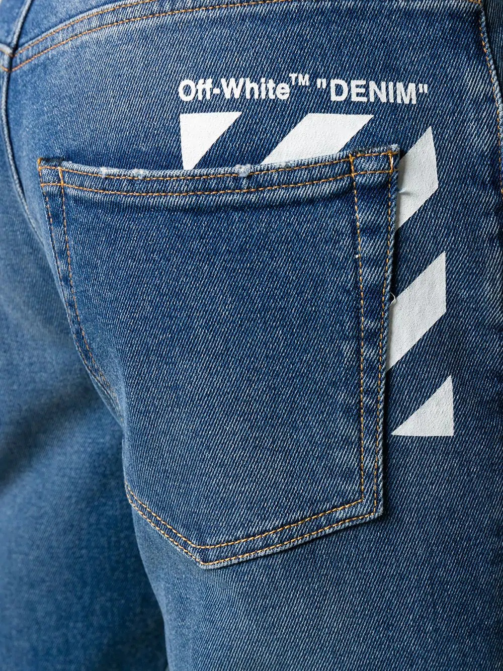 logo print slim-fit jeans - 5