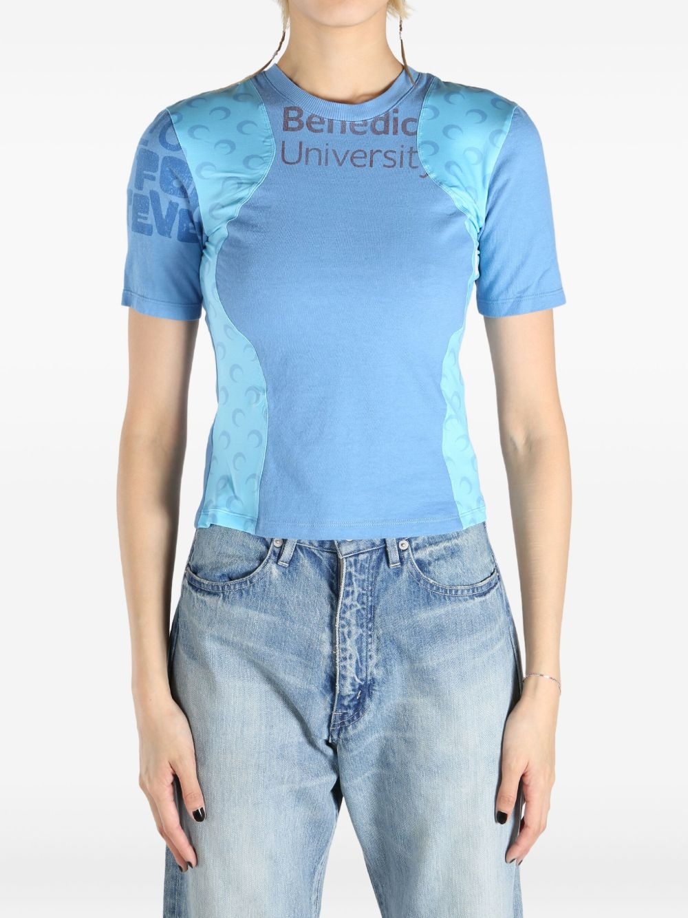 crescent moon-motif t-shirt - 2