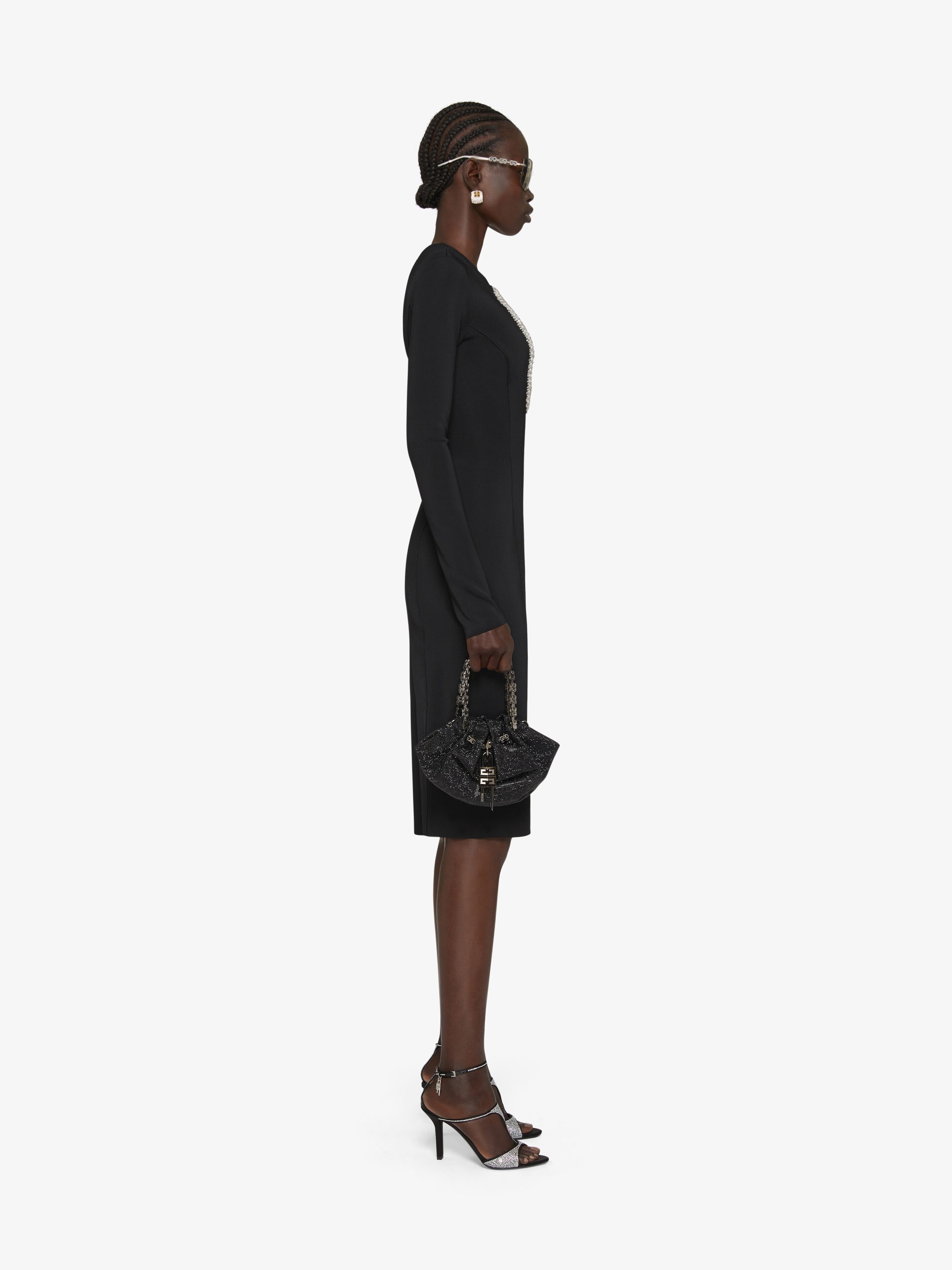 EVENING DRESS IN KNIT WITH PEARLS AND CRYSTALS - 3