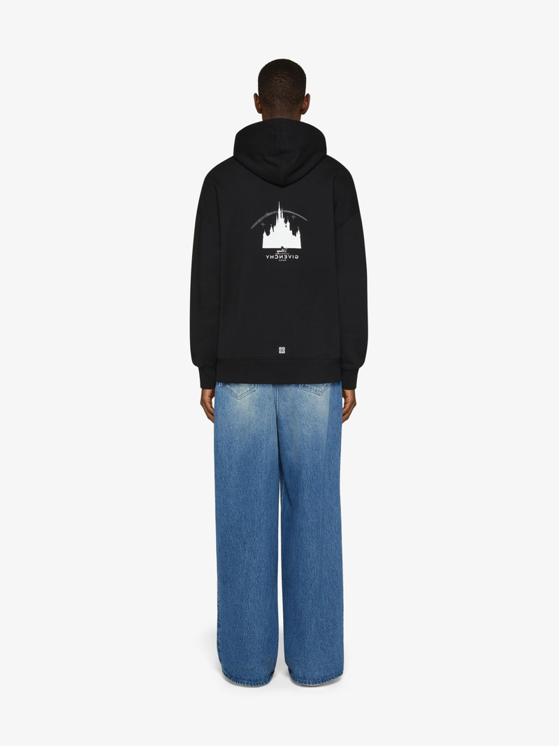 SLIM FIT DISNEY CASTLE HOODIE IN PRINTED FELPA 4