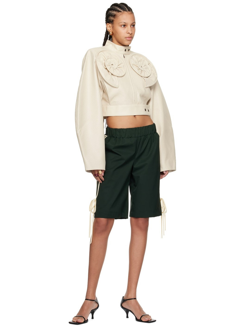 FIDAN NOVRUZOVA Off-White Malvina Leather Jacket outlook