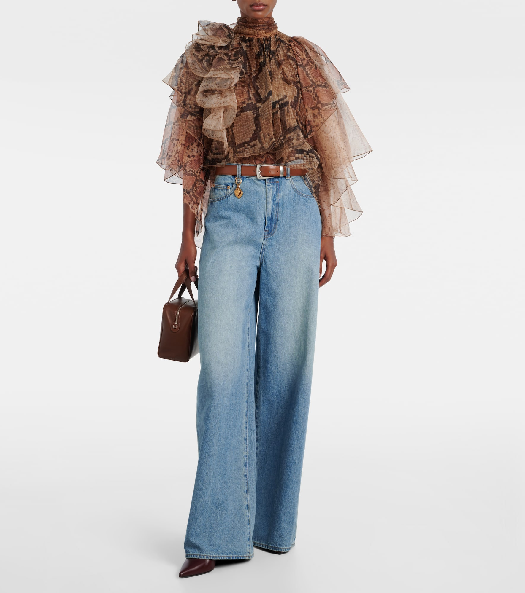 Memento ruffled silk blouse - 2