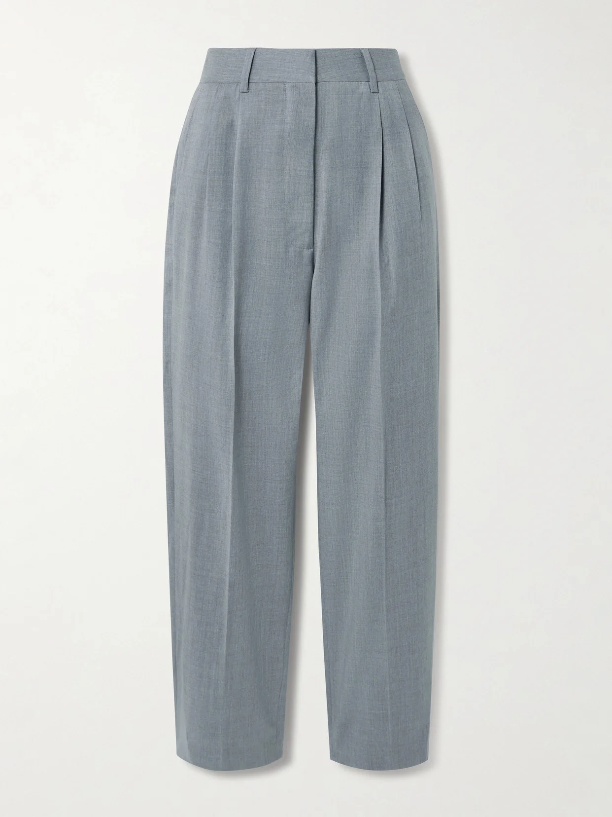 Fox Pleated Wool-twill Straight-leg Pants - 1