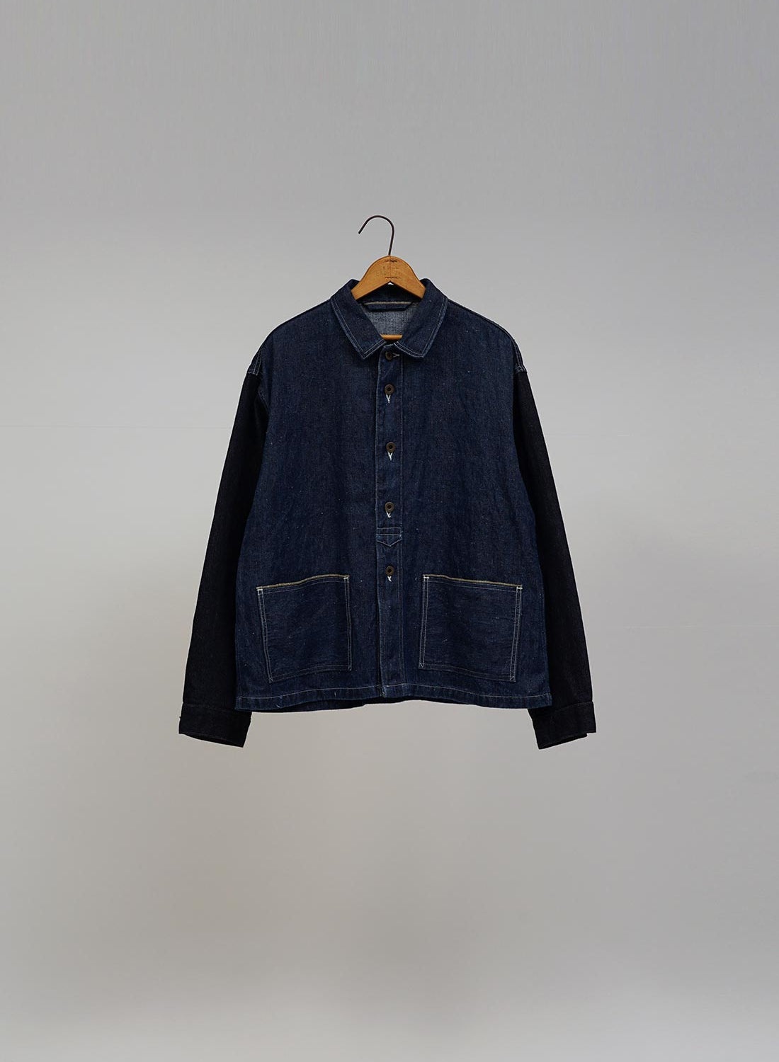 US Army Denim Jacket Hemp Denim in Indigo - 1
