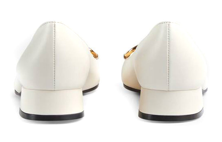 (WMNS) Gucci Ballet Flat with Horsebit 'White Leather' 645600-C9D00-9022 - 4