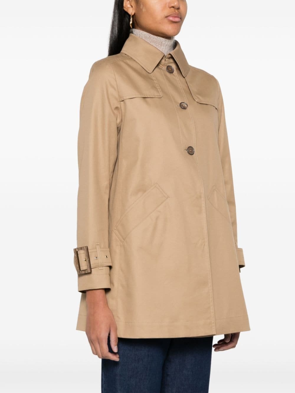 cotton trench jacket - 3