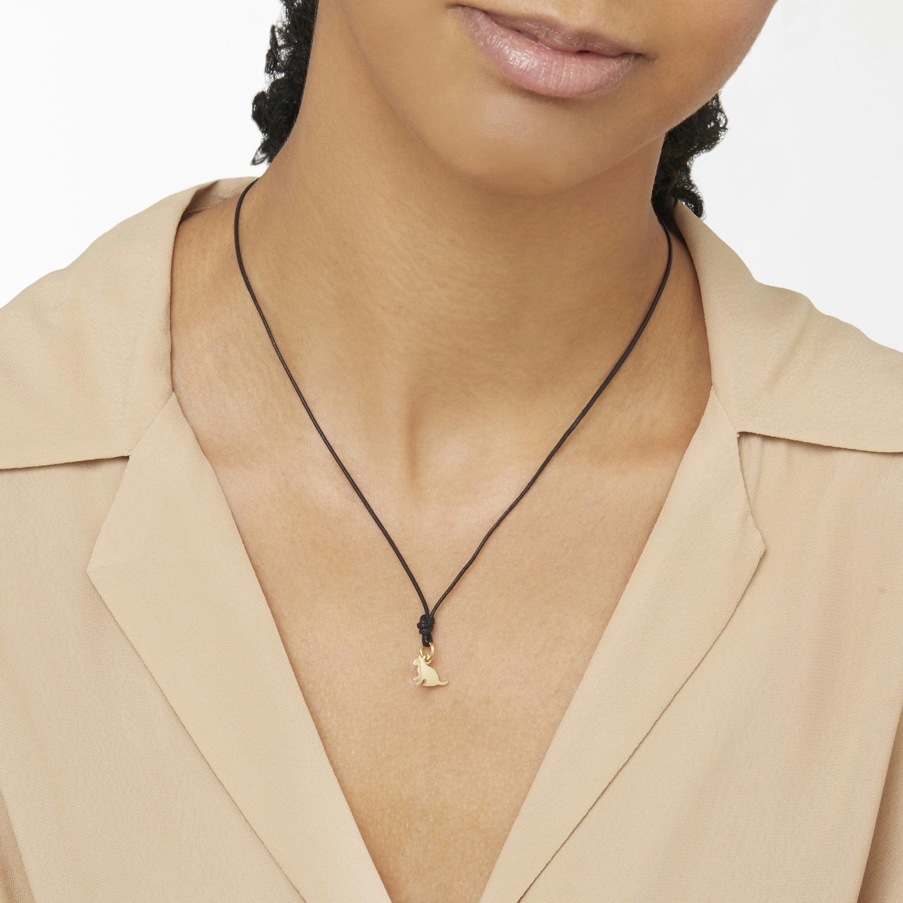 YELLOW GOLD CAT CHARM - 2