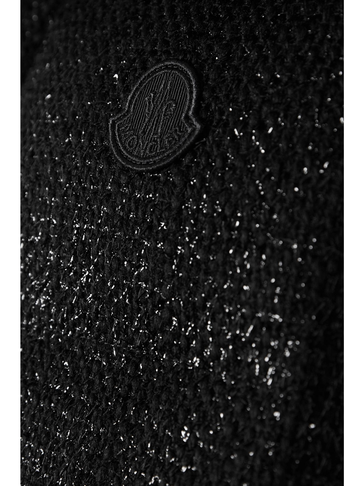 Carrelet faux fur-trimmed quilted metallic wool-blend tweed down vest Black - 5