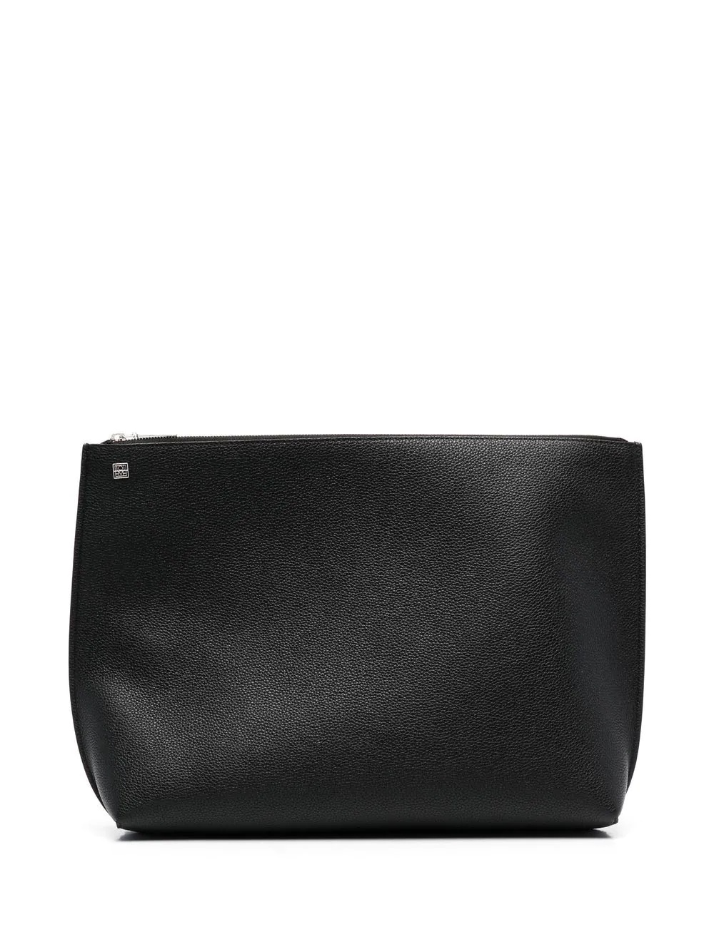 pebbled leather clutch bag - 1