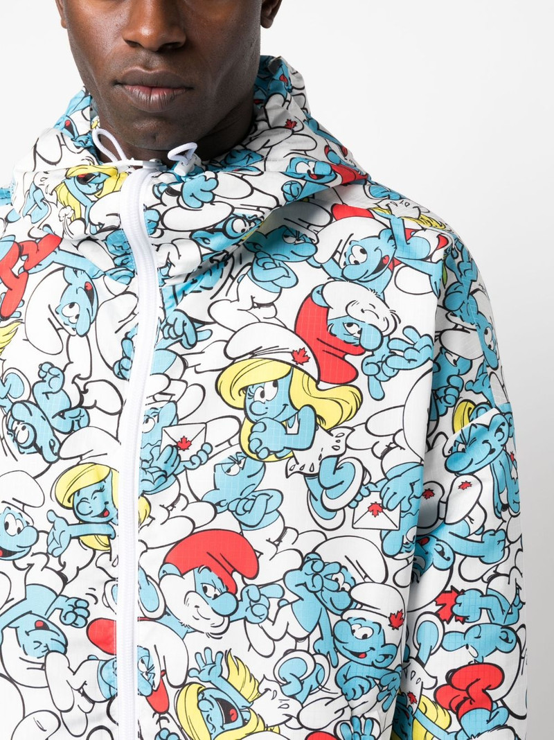 Smurf-print hooded jacket 6