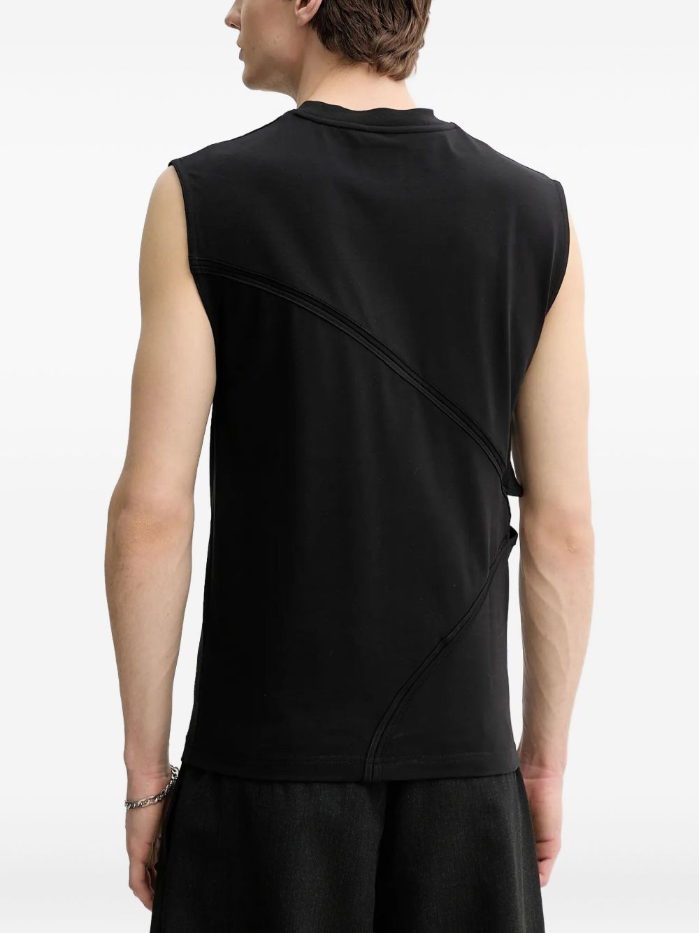 cut-out seam detail vest - 3