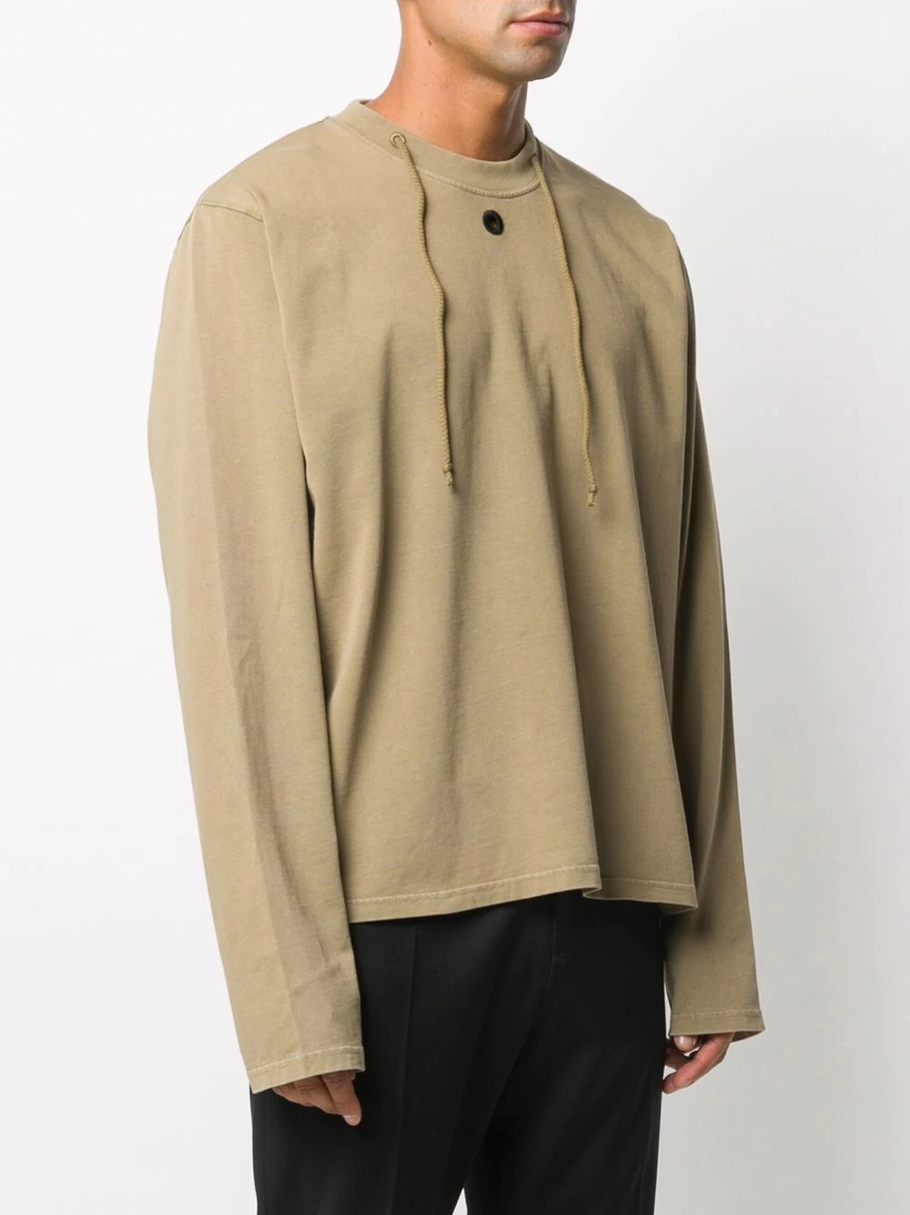 drawstring neck sweatshirt - 3