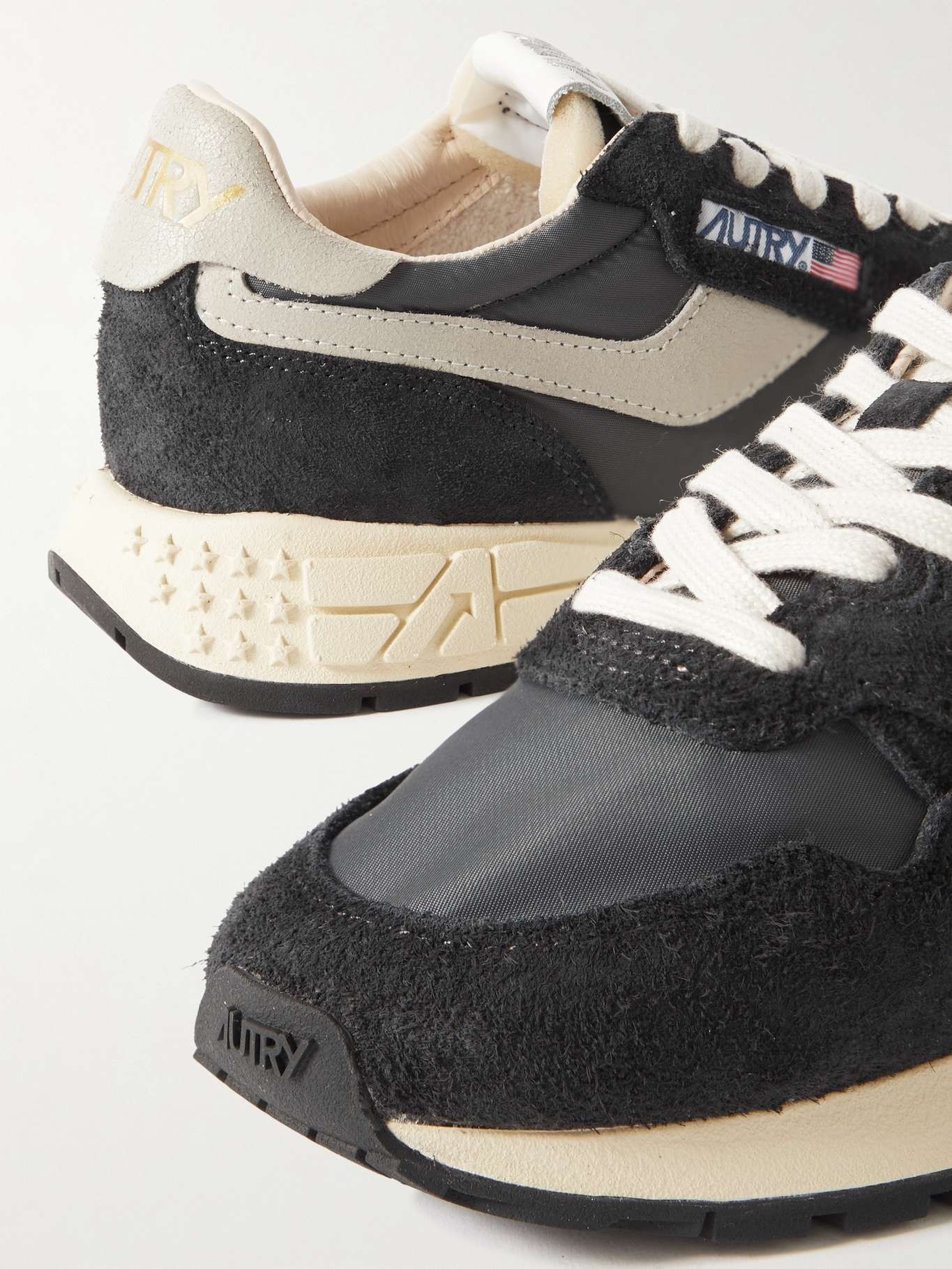 Reelwind Low suede and shell sneakers Black - 4