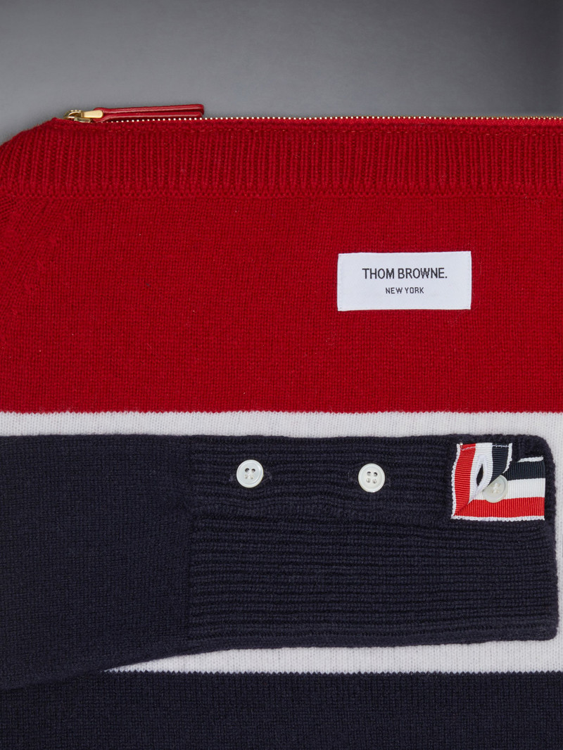 Merino Jersey 4-Bar Crew Neck Sweater Bag 3