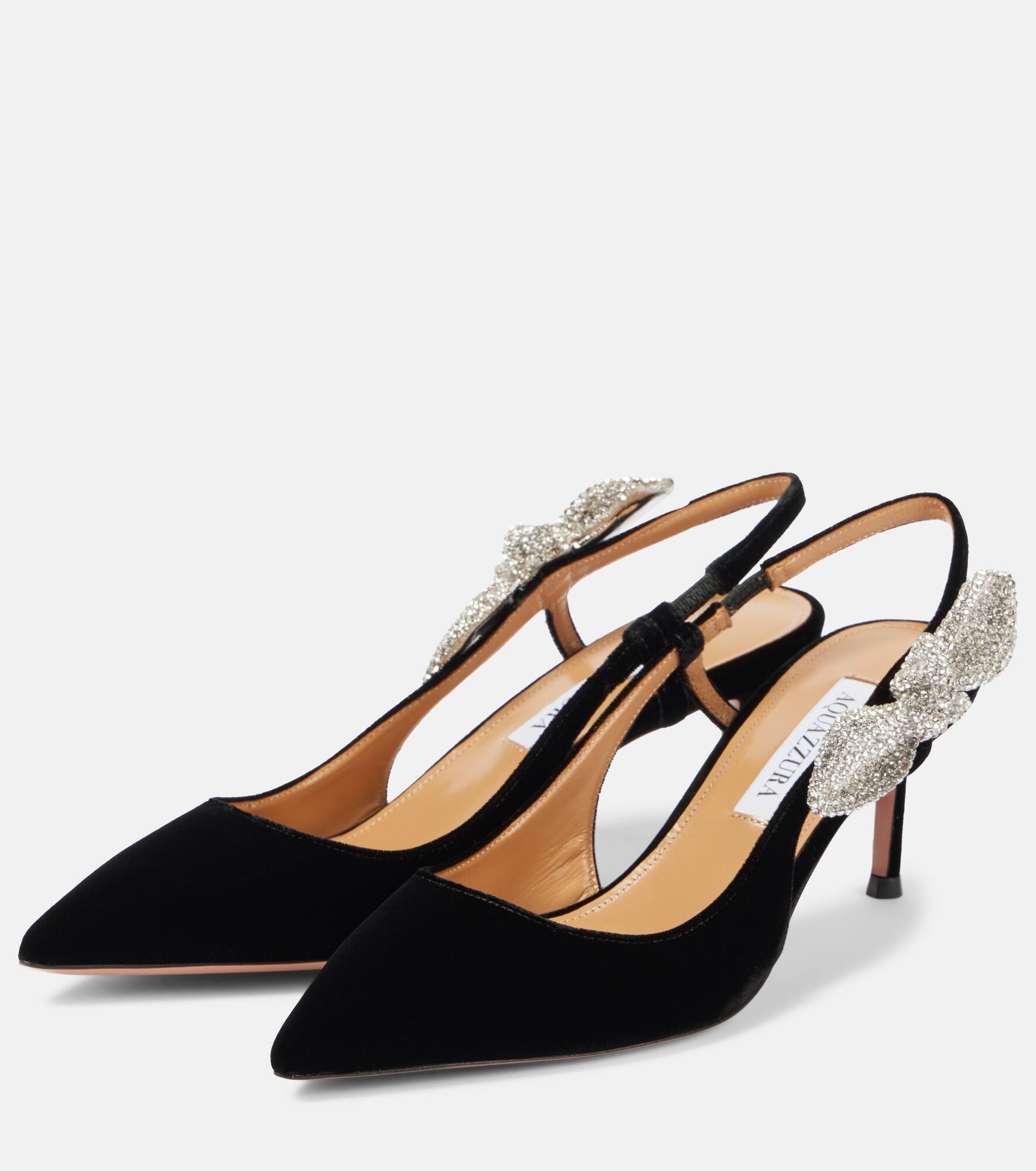 Very Bow Tie Crystal 65 slingback pumps - 4