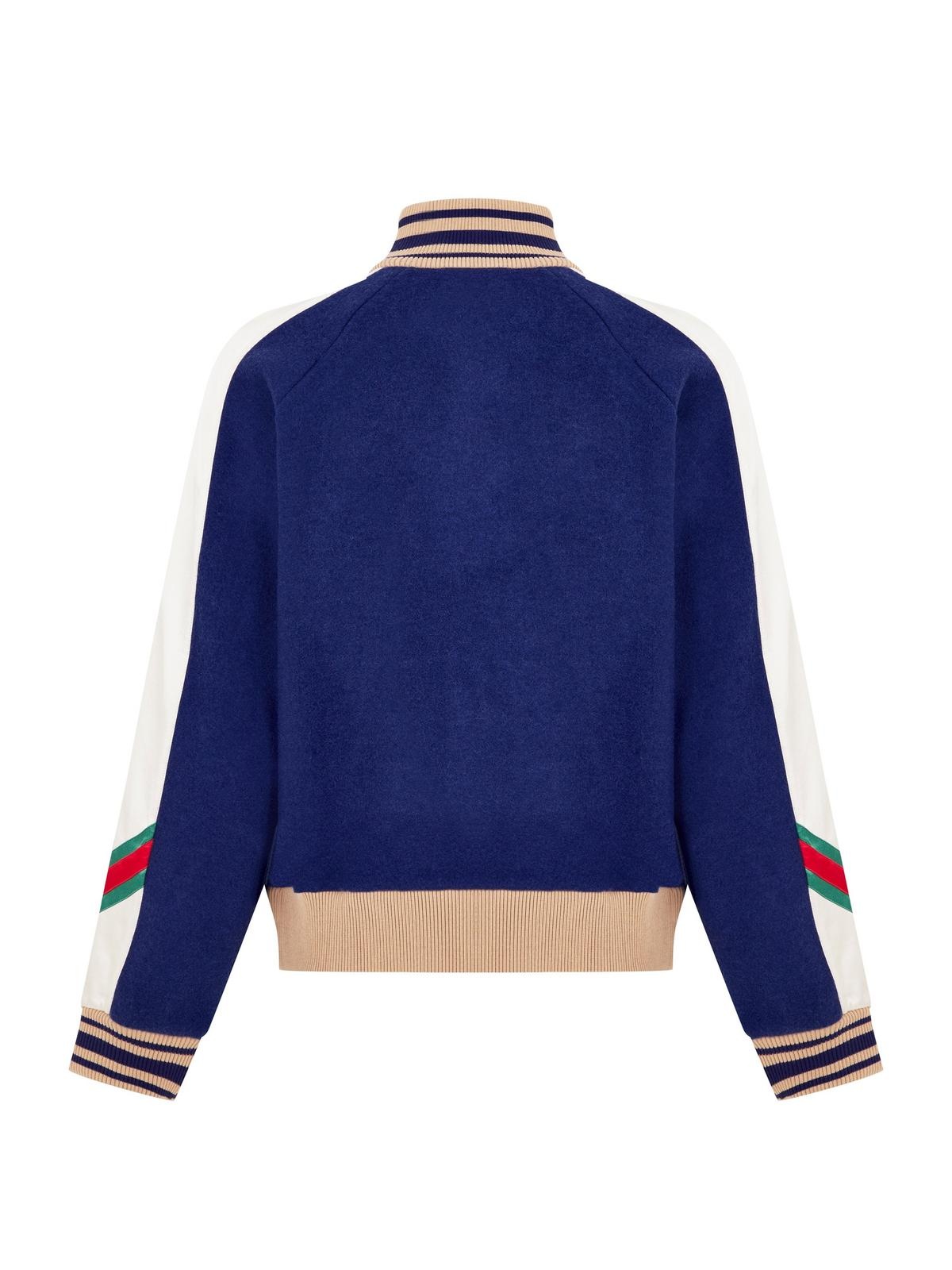 【送料&関税込】Gucci Wool Jacket With Embroidered Logo On T Gucci Wool jacket with embroidered logo on the collar