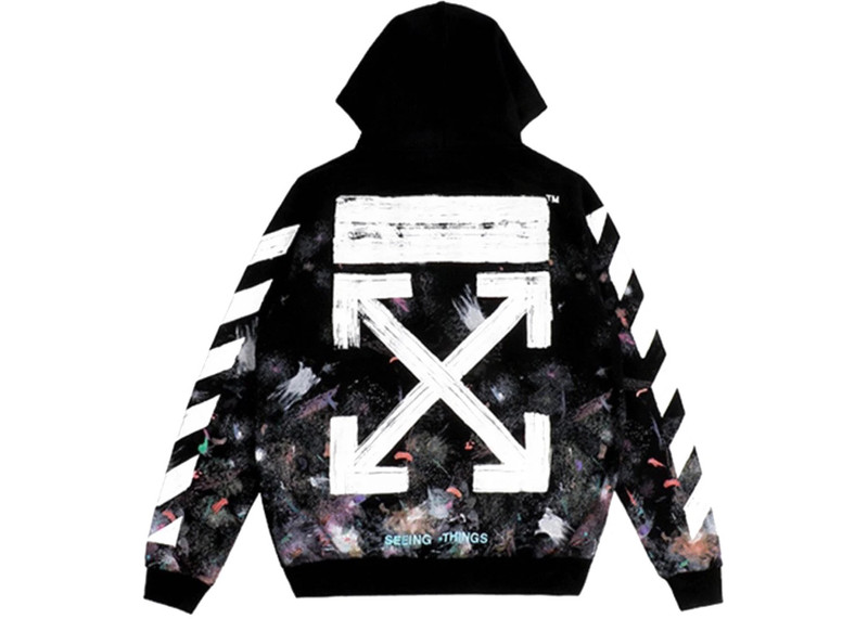 Off-White OFF-WHITE Galaxy Brushed Zip Up Hoodie Black outlook
