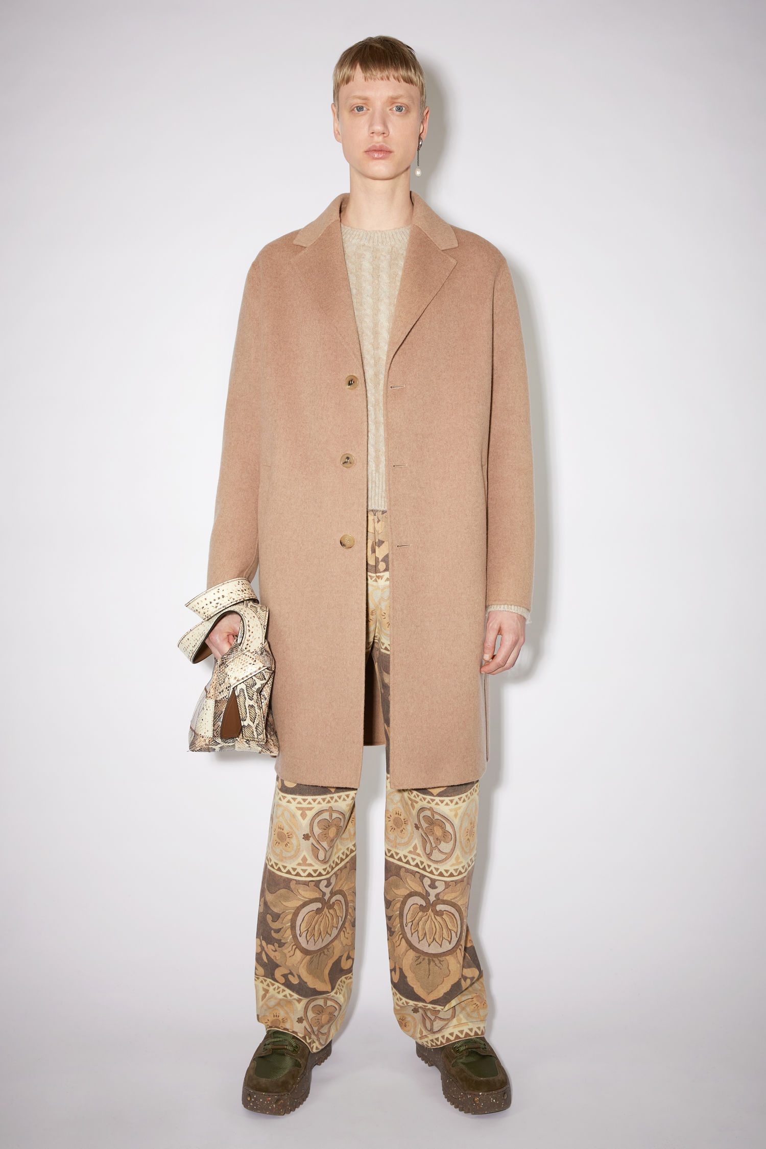 Double face coat - Camel melange - 2